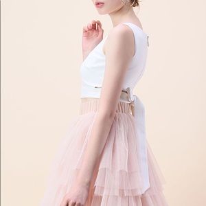 Chicwish Bow Crop Top in White